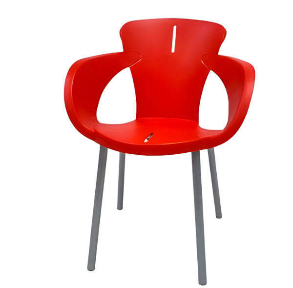 Silla Apilable de Polipropileno Color Rojo REF-0813R
