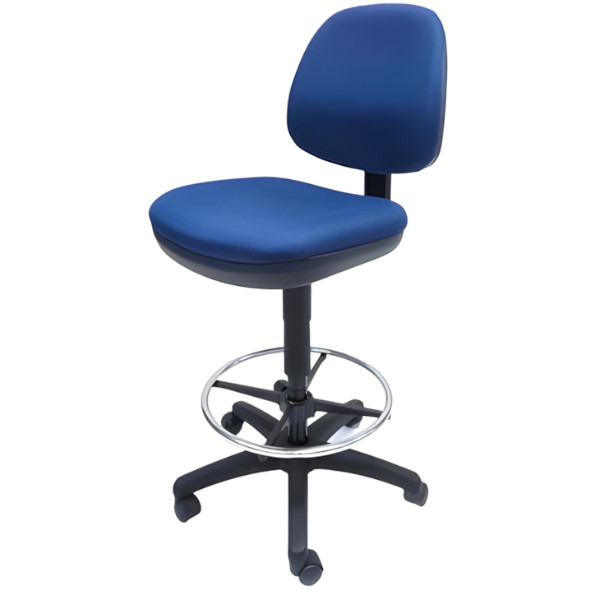 Silla Cajero S/B en Tela Azul REF. E0801CAJ