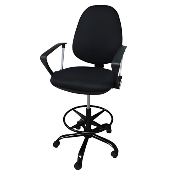Silla Cajero Tela Negra Ref. 0821N