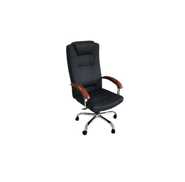 Silla Ejecutiva Cuero Negro REF.0836