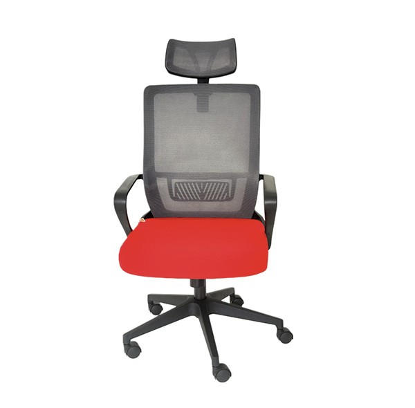 Silla Ejecutiva de malla con respaldo alto (Roja)