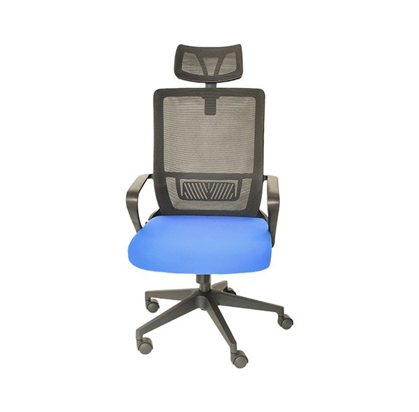 Silla Ejecutiva de malla con respaldo alto (Azul)